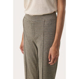 Part Two Pontas Check Trousers In Brown