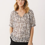 Part Two Popsy Short Sleeves Blouse Black