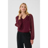 Part Two SanazPW Blouse In Burgundy