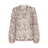 Part Two  SandiPW Blouse In Whitecap Grey Flower