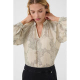 Part Two  SvaraPW Blouse In French Oak Dot Flower Print
