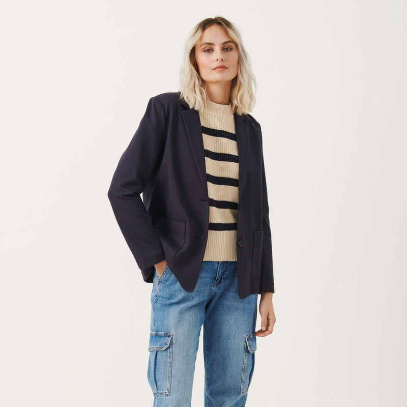 Part Two Victoria Blazer Dark Navy