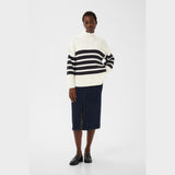 Part Two  ZiyaPW PU Jumper Navy Stripe