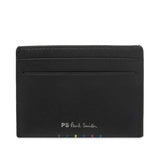 Paul Smith Stripe Card Holder In Black