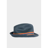 Paul Smith Artist Stripe' Trim 'Trilby' Hat In Navy