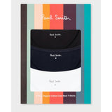 Paul Smith 3 Pack Mens Script Logo T-Shirts In Black/Navy/White