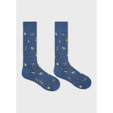 Paul Smith Blue Cotton-Blend 'Dogs' Socks In Blue