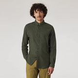 Paul Smith Brushed Cotton Regular Fit Shirt In Green