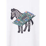 Paul Smith Circuit Print Zebra T-Shirt White