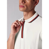 Paul Smith Contrast Tipping Zip Regular Fit Polo Shirt White