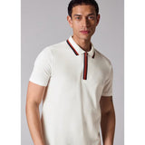Paul Smith Contrast Tipping Zip Regular Fit Polo Shirt White