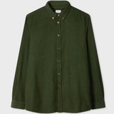 Paul Smith Corduroy Button-Down Shirt In Dark Green