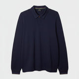 Paul Smith Cotton-Modal Long-Sleeve Polo Shirt In Navy