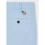 Paul Smith Cotton-Twill 'Broad Stripe Zebra' Shorts In Light Blue