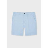 Paul Smith Cotton-Twill 'Broad Stripe Zebra' Shorts In Light Blue