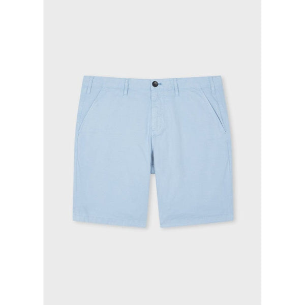 Paul Smith Cotton-Twill 'Broad Stripe Zebra' Shorts In Light Blue