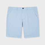 Paul Smith Cotton-Twill 'Broad Stripe Zebra' Shorts In Light Blue
