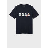 Paul Smith 'Cups' Print T-shirt In Navy