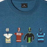 Paul Smith Cycle Jerseys Print T-Shirt In Blue