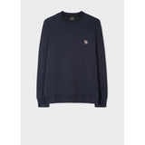 Paul Smith Dark Cotton Zebra Logo Sweatshirt In Navy