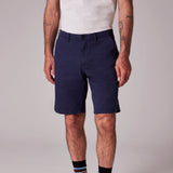 Paul Smith Garment-Dyed Stretch Pima-Cotton Shorts Dark Navy