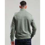 Paul Smith Half Zip Zebra Sweatshirt In Greyish Green