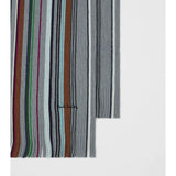 Paul Smith Ivan Stripe Scarf In Grey