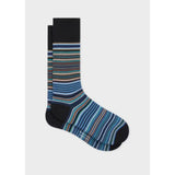 Paul Smith Kahn Cotton-Blend Stripe Socks In Black