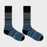 Paul Smith Kahn Cotton-Blend Stripe Socks In Black