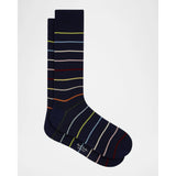 Paul Smith Keith Signature Stripe Crew Socks In Navy
