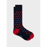 Paul Smith Kingston Polka Cotton-Blend Socks In Navy