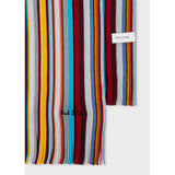 Paul Smith Knitted Merino Wool 'Signature Stripe' Scarf In Multi