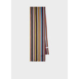 Paul Smith Knitted Merino Wool 'Signature Stripe' Scarf In Multi