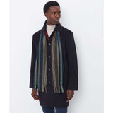 Paul Smith Lambswool Trent Stripe Scarf In Black