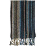 Paul Smith Lambswool Trent Stripe Scarf In Black