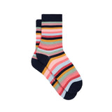 Paul Smith Lurex Swirl Stripe Socks In Black