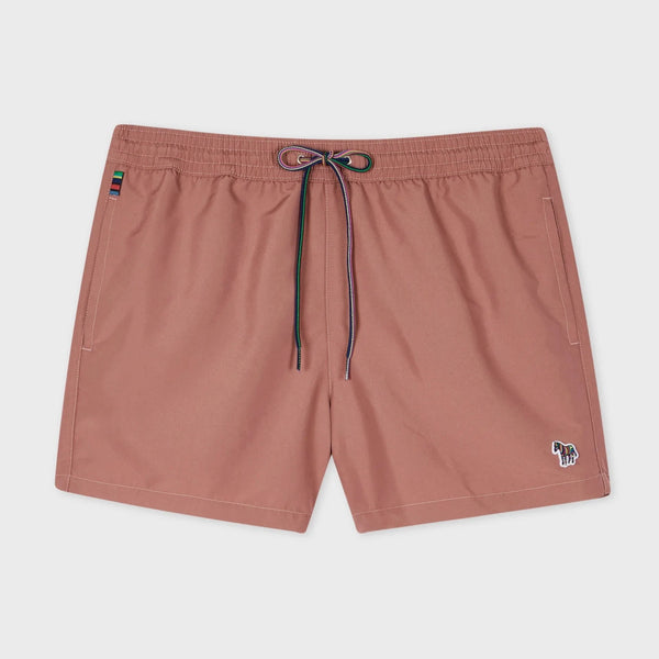 Paul Smith Zebra Logo Swim Shorts In Mauve