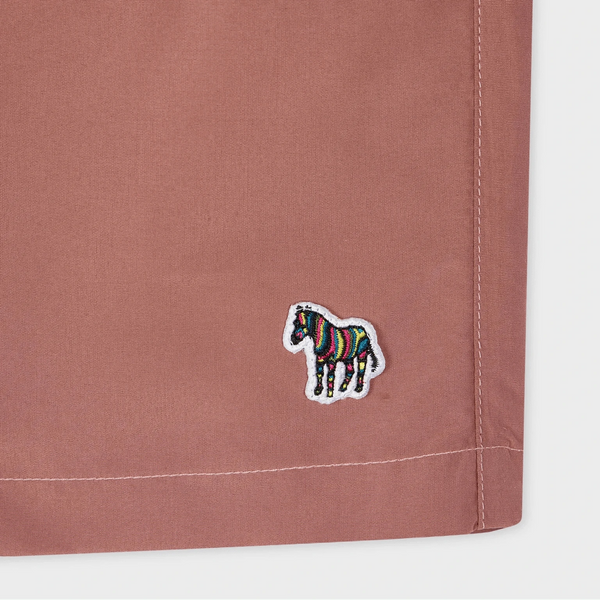 Paul Smith Zebra Logo Swim Shorts In Mauve