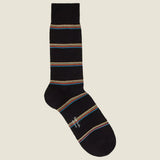 Paul Smith Men's Multi Signature Stripe Socks In Black