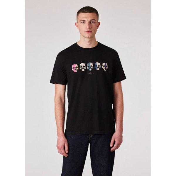 Paul Smith Men's 'Skulls' Print T-Shirt In Black