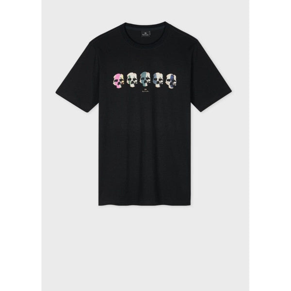 Paul Smith Men's 'Skulls' Print T-Shirt In Black