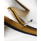 Paul Smith Men's Zip-Neck Polo Shirt With Contrast Tipping In White