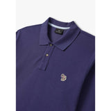 Paul Smith Mens Long Sleeve Zebra Polo Shirt In Blue