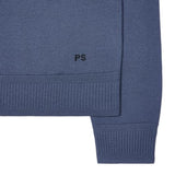 Paul Smith Merino Wool Polo Sweater In Indigo