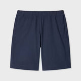 Paul Smith Navy Stretch-Cotton Seersucker Shorts Navy