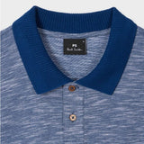 Paul Smith Organic Cotton Marl Polo Shirt In Navy