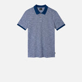 Paul Smith Organic Cotton Marl Polo Shirt In Navy