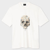 Paul Smith Organic Cotton 'Rabbit Skull' T-Shirt in Off White