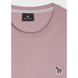 Paul Smith Organic Cotton Zebra Logo T-Shirt In Powder Pink