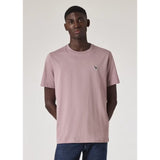 Paul Smith Organic Cotton Zebra Logo T-Shirt In Powder Pink